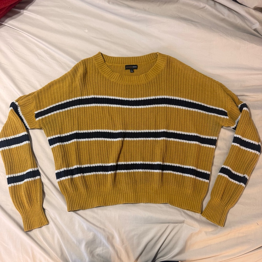 Mustard Striped Sweater